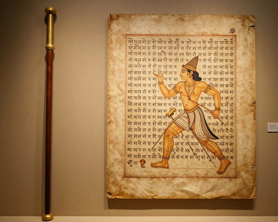 Ancient Indian combat manuscript concept Ancient Indian combat manuscript concept