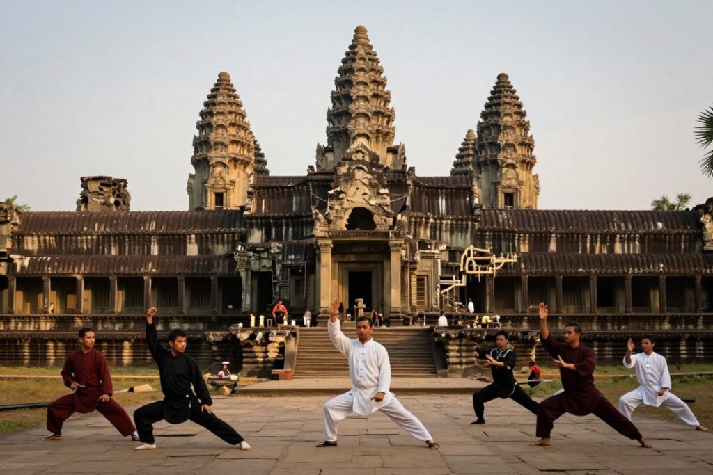Cambodian martial arts heritage near Angkor Wat Cambodian martial arts heritage near Angkor Wat