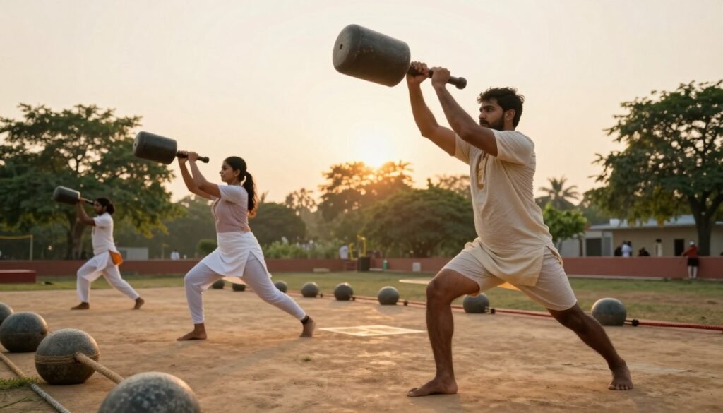 Gada and mudgar training for whole-body power