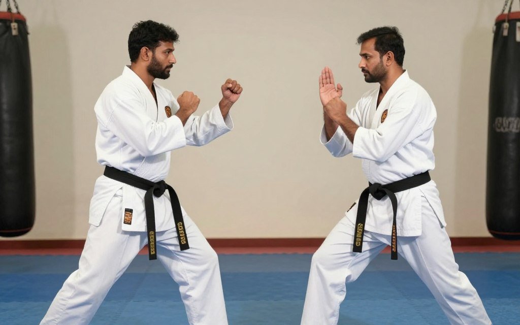 Historical Musti Yuddha boxing stance without active contact