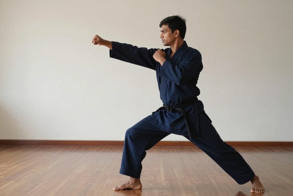 Indian martial art hand strikes and movement training