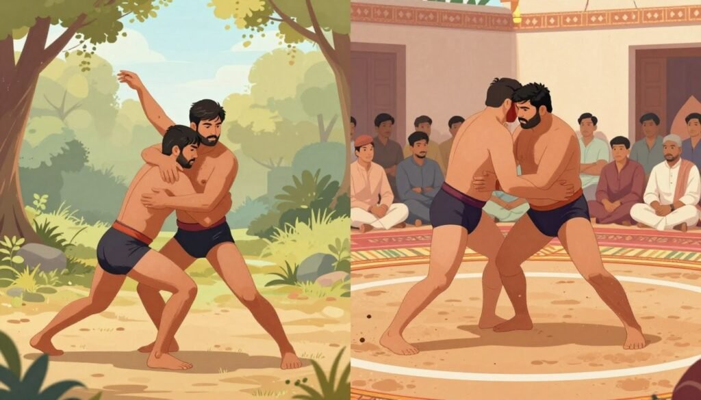 Musti Yuddha and Kushti comparison