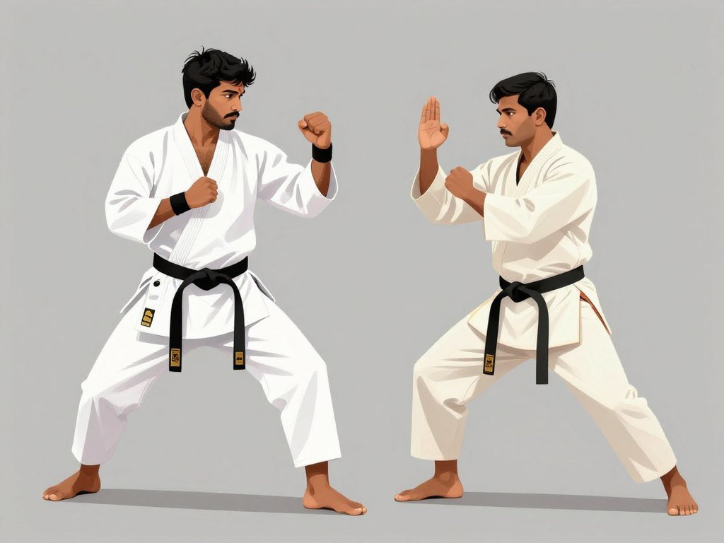 Musti Yuddha boxing stance beside Kalaripayattu movement practice