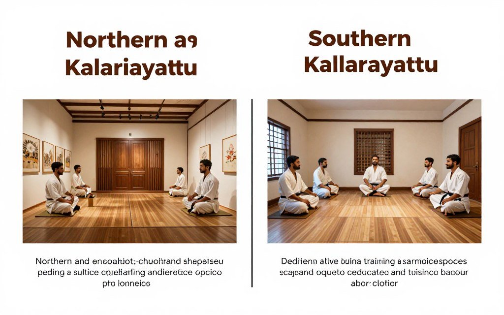 Northern and Southern Kalaripayattu traditions compared Northern and Southern Kalaripayattu traditions compared