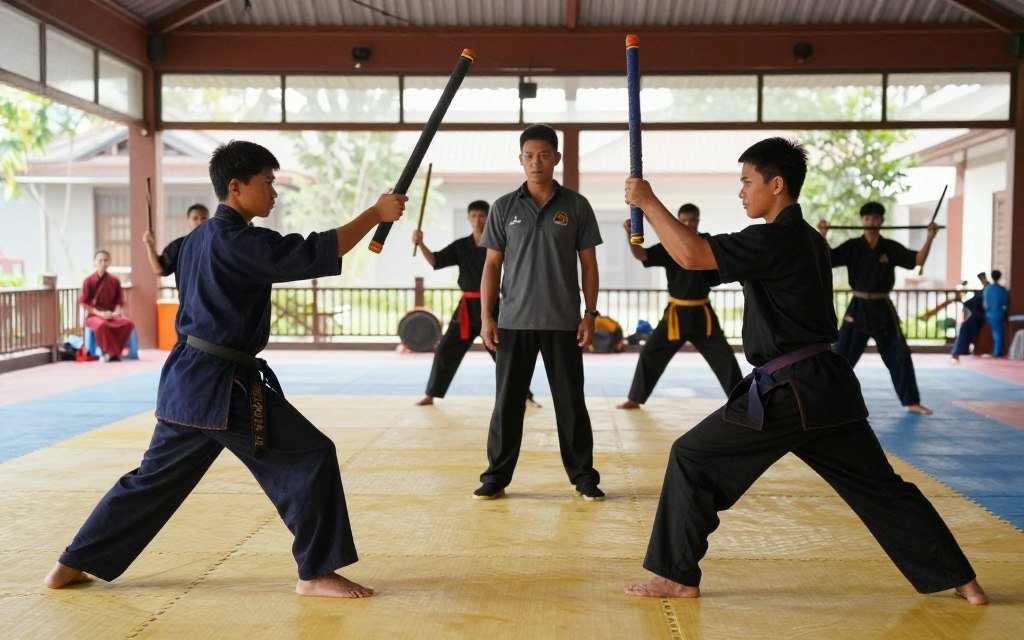 Short sticks used in supervised Bokator training Short sticks used in supervised Bokator training