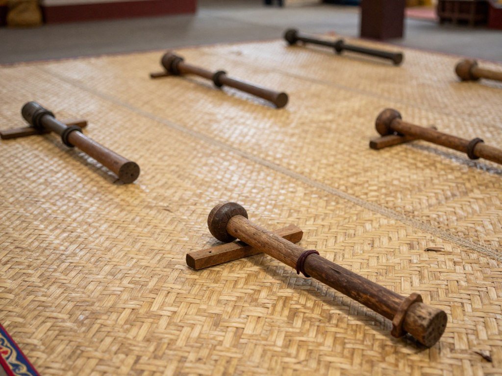 Traditional Cambodian martial arts training space Traditional Cambodian martial arts training space