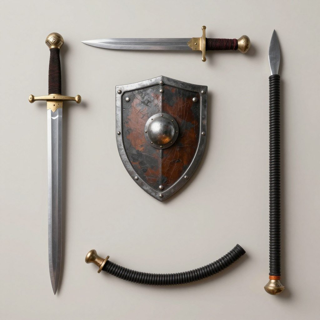 Traditional metal weapons associated with Ankathari training