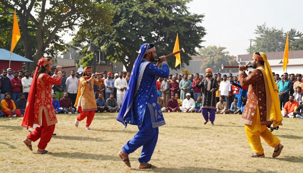 Public Gatka demonstration during the Hola Mohalla festival